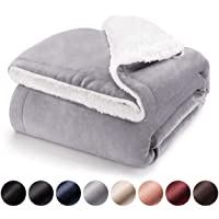 Blumtal Manta Reversible de Sherpa y Microfibra Suave : Manta Polar súper Suave- Manta de sofá- Manta de Cama- Colcha o…